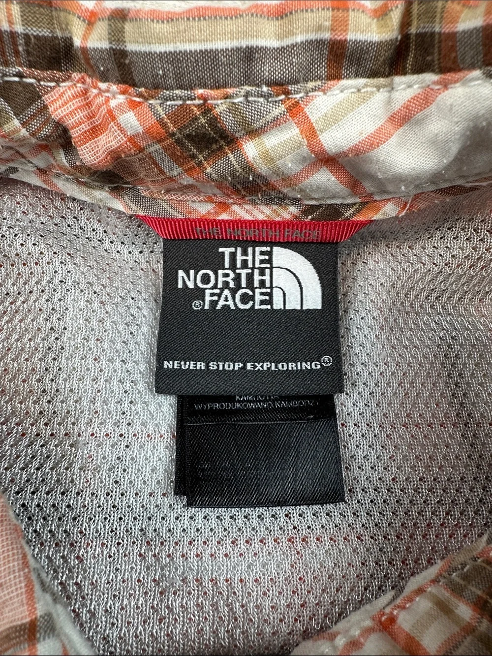The North Face Size L Men's Short-Sleeve Plaid Button-Down Shirt | Business